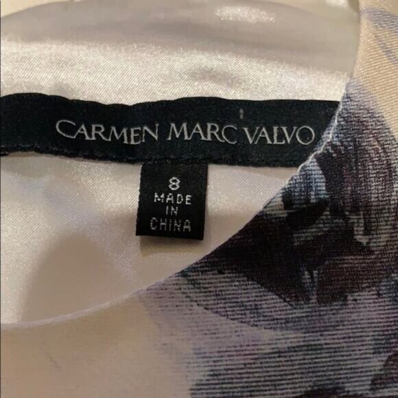 NWT Carmen Marc Valvo Midi Dress Floral Sz 8 - Picture 9 of 11